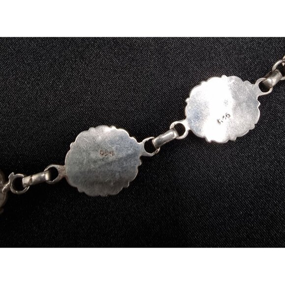 Vintage 1980s-90s Genuine Turquoise 925 Sterling Silver Bracelet - Picture 5 of 5